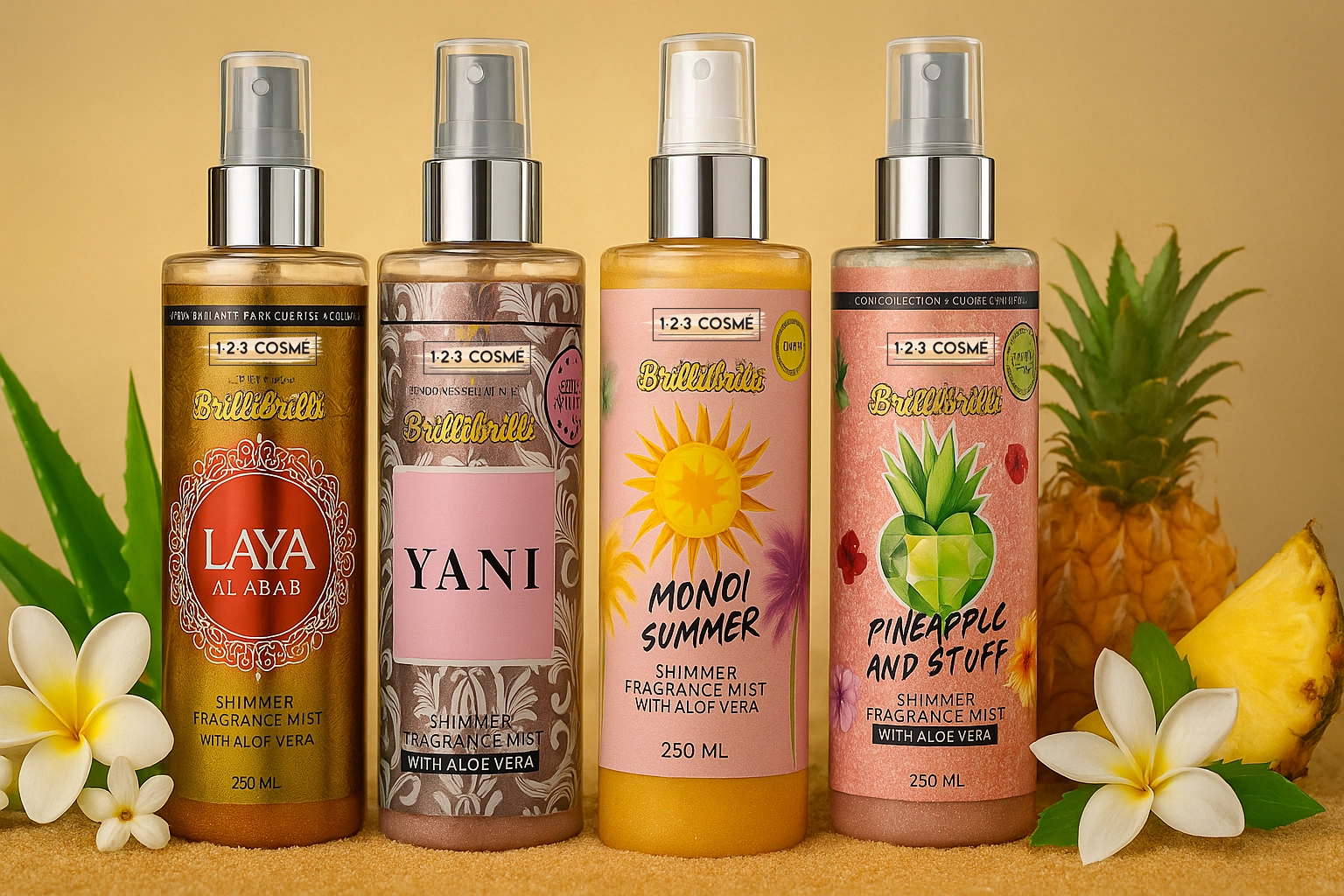 Brumes pailletés visage et corps